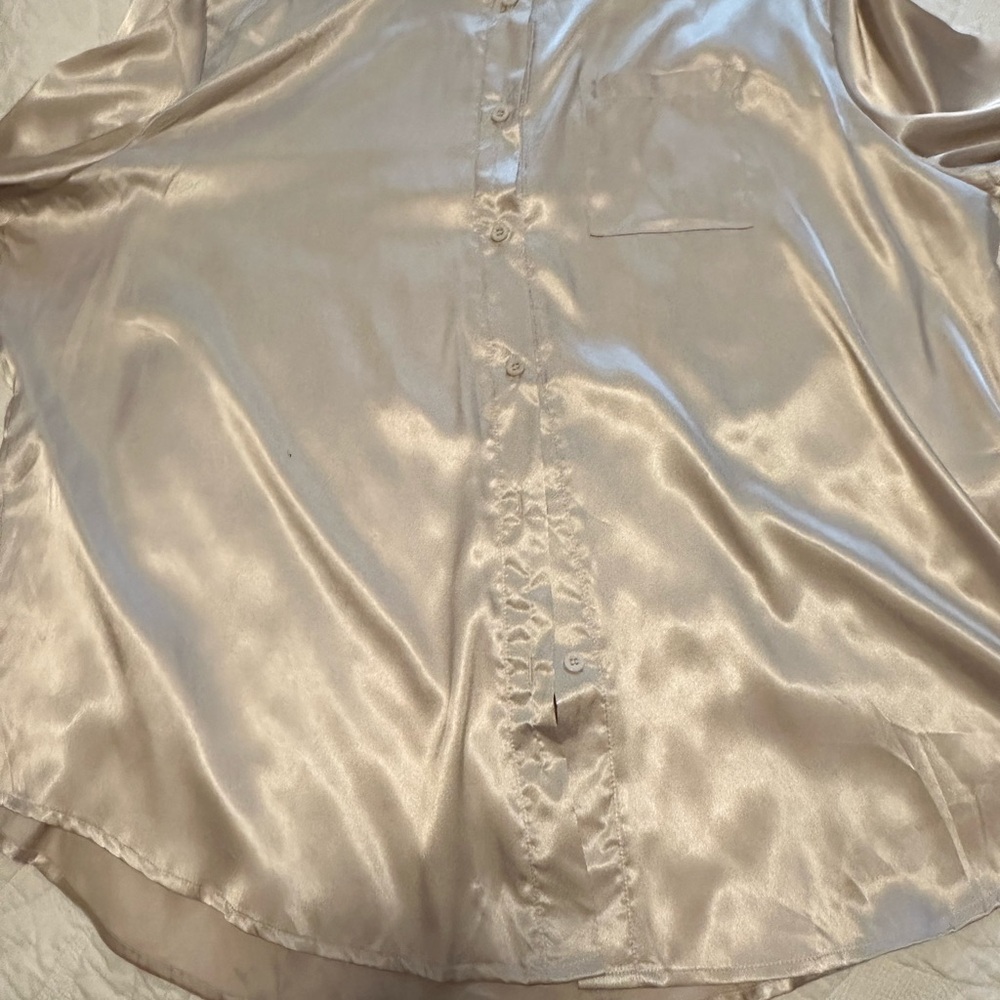 Satin Button Down - Picture 7 of 7